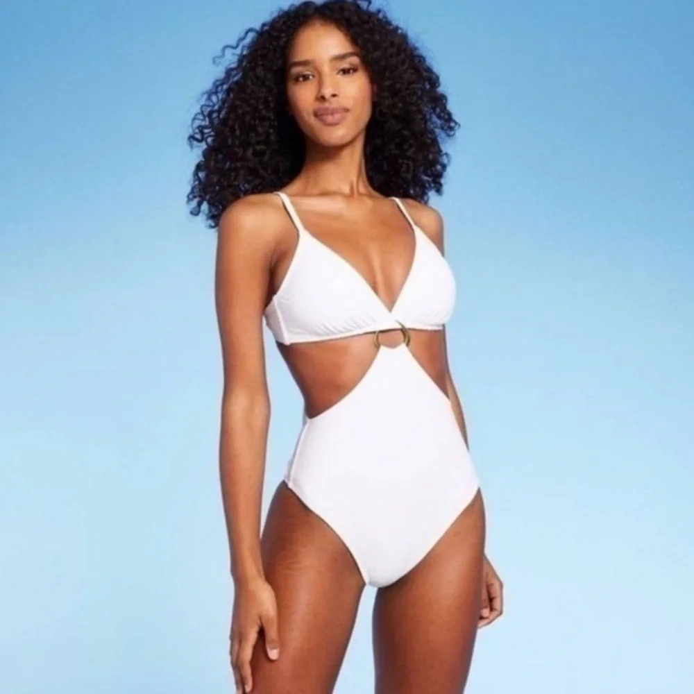 NWT Shade and Shore white monokini